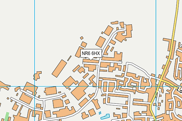 NR6 6HX map - OS VectorMap District (Ordnance Survey)