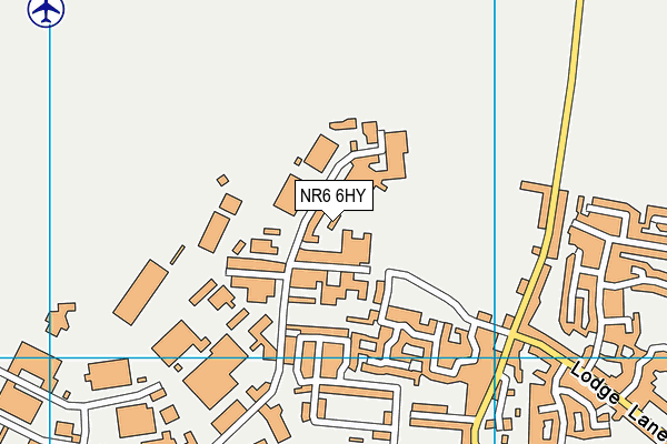 NR6 6HY map - OS VectorMap District (Ordnance Survey)