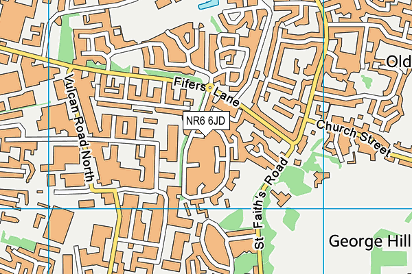 NR6 6JD map - OS VectorMap District (Ordnance Survey)