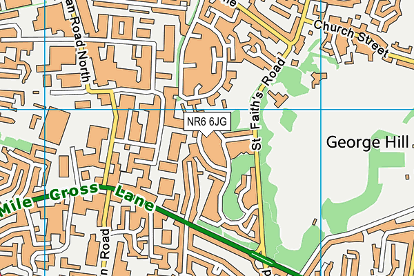 NR6 6JG map - OS VectorMap District (Ordnance Survey)