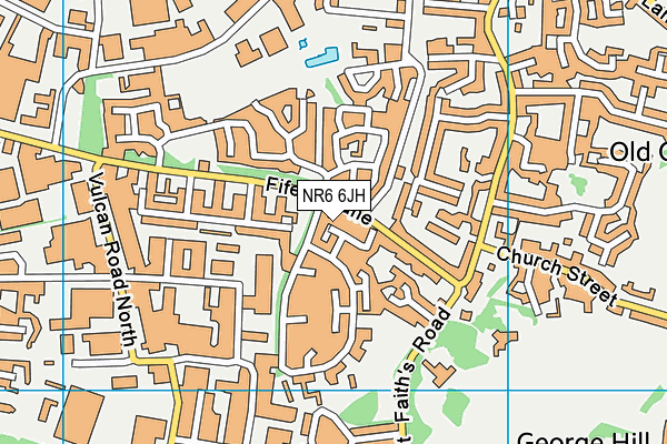 NR6 6JH map - OS VectorMap District (Ordnance Survey)