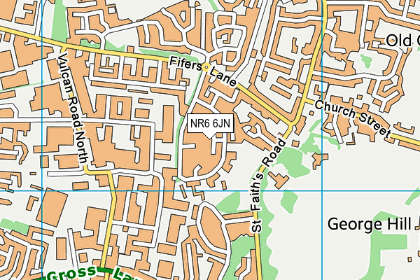 NR6 6JN map - OS VectorMap District (Ordnance Survey)