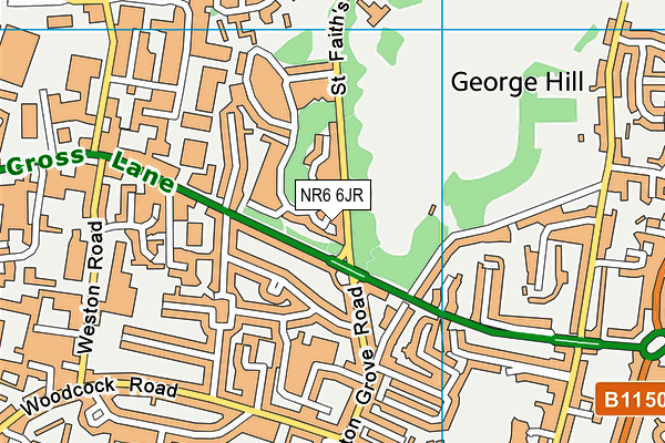 NR6 6JR map - OS VectorMap District (Ordnance Survey)