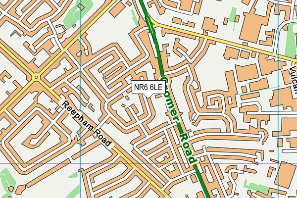 NR6 6LE map - OS VectorMap District (Ordnance Survey)