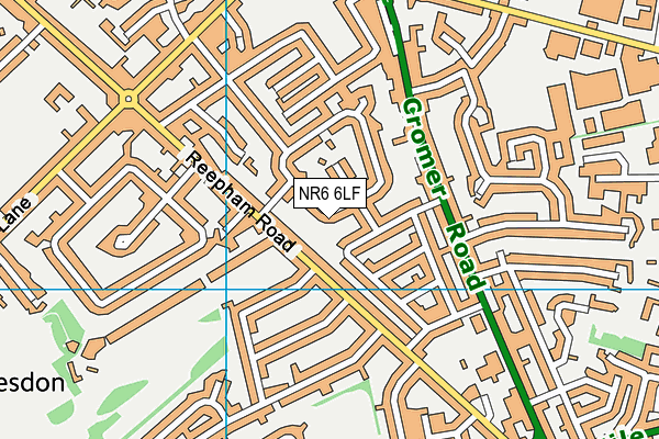 NR6 6LF map - OS VectorMap District (Ordnance Survey)