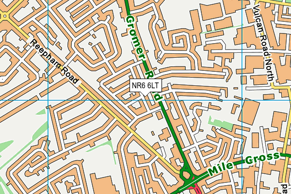 Heather Avenue Infant School map (NR6 6LT) - OS VectorMap District (Ordnance Survey)