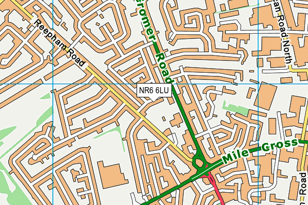 NR6 6LU map - OS VectorMap District (Ordnance Survey)