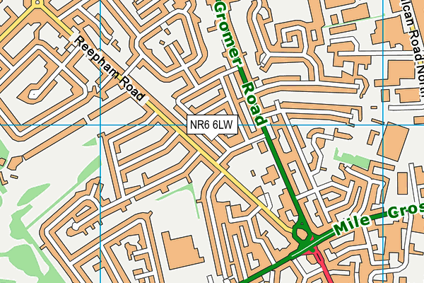 NR6 6LW map - OS VectorMap District (Ordnance Survey)