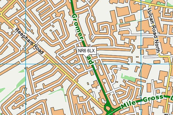 NR6 6LX map - OS VectorMap District (Ordnance Survey)