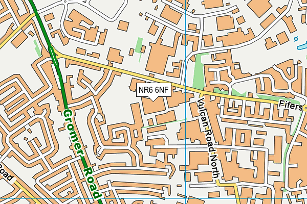 NR6 6NF map - OS VectorMap District (Ordnance Survey)
