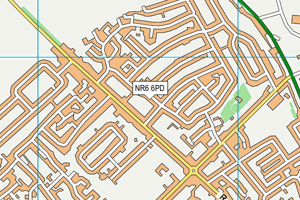 NR6 6PD map - OS VectorMap District (Ordnance Survey)