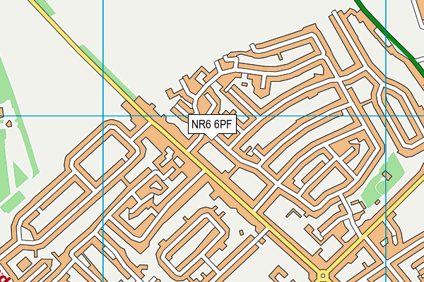 NR6 6PF map - OS VectorMap District (Ordnance Survey)