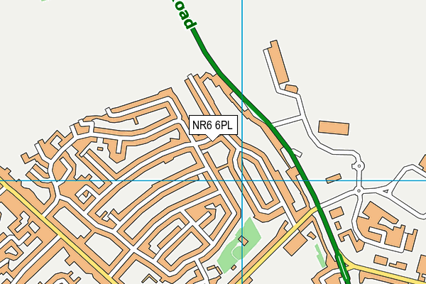 NR6 6PL map - OS VectorMap District (Ordnance Survey)