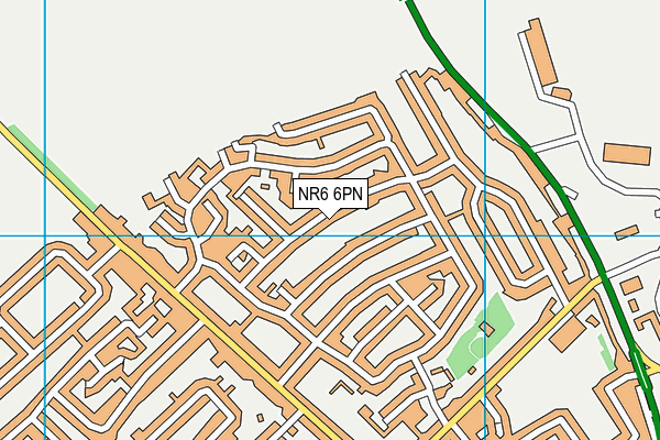 NR6 6PN map - OS VectorMap District (Ordnance Survey)