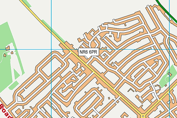 NR6 6PR map - OS VectorMap District (Ordnance Survey)