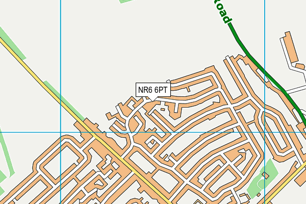 NR6 6PT map - OS VectorMap District (Ordnance Survey)