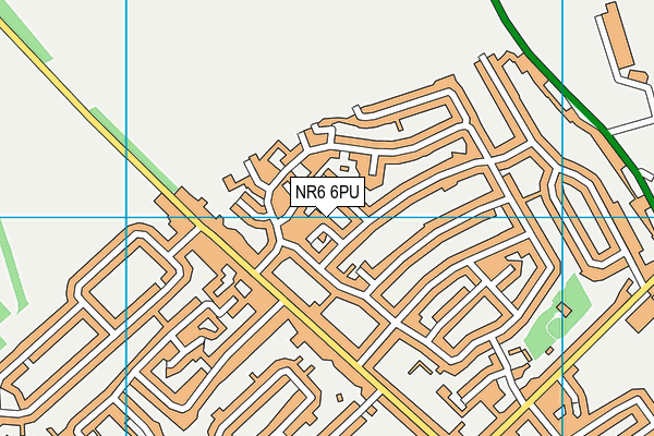 NR6 6PU map - OS VectorMap District (Ordnance Survey)