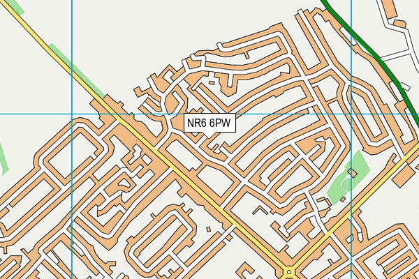 NR6 6PW map - OS VectorMap District (Ordnance Survey)