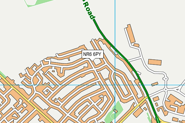 NR6 6PY map - OS VectorMap District (Ordnance Survey)