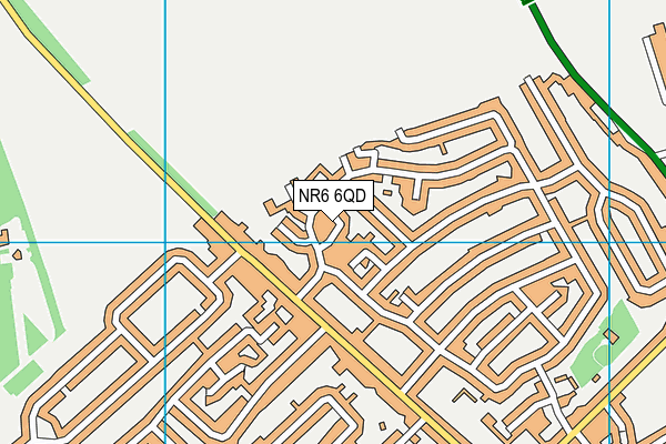 NR6 6QD map - OS VectorMap District (Ordnance Survey)