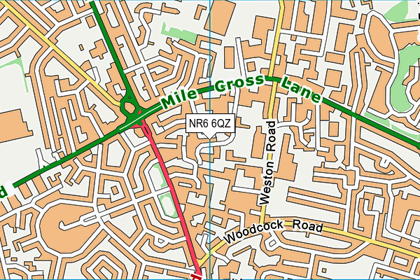 NR6 6QZ map - OS VectorMap District (Ordnance Survey)