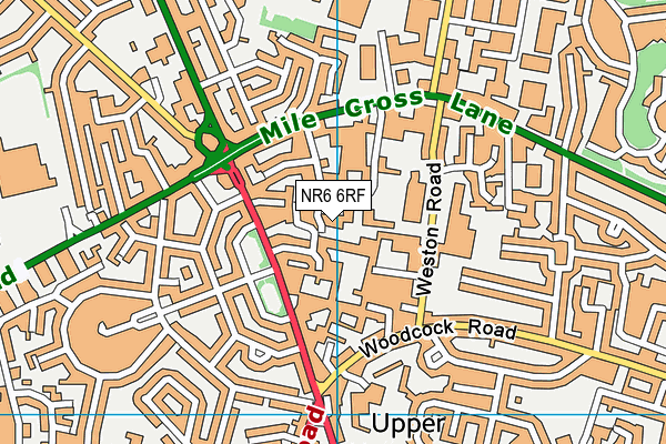 NR6 6RF map - OS VectorMap District (Ordnance Survey)