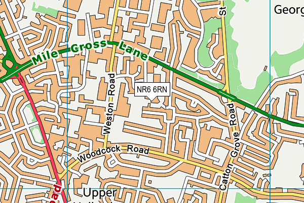 NR6 6RN map - OS VectorMap District (Ordnance Survey)