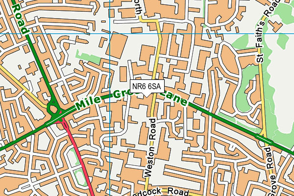 NR6 6SA map - OS VectorMap District (Ordnance Survey)