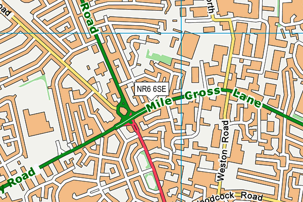 NR6 6SE map - OS VectorMap District (Ordnance Survey)