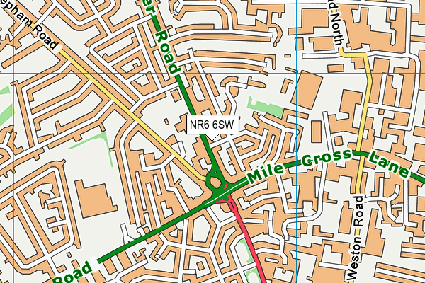NR6 6SW map - OS VectorMap District (Ordnance Survey)