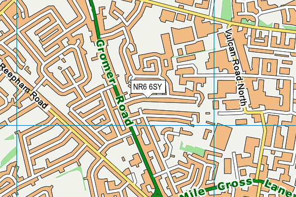 NR6 6SY map - OS VectorMap District (Ordnance Survey)