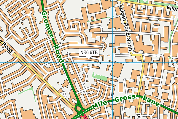 NR6 6TB map - OS VectorMap District (Ordnance Survey)