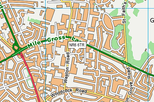 NR6 6TR map - OS VectorMap District (Ordnance Survey)