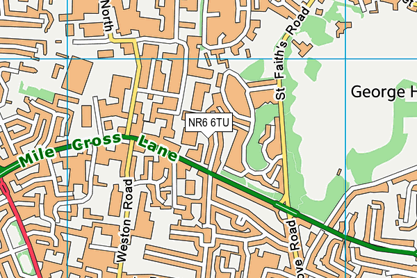 NR6 6TU map - OS VectorMap District (Ordnance Survey)