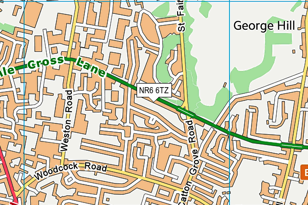 NR6 6TZ map - OS VectorMap District (Ordnance Survey)