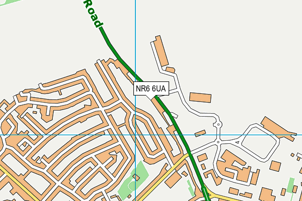 NR6 6UA map - OS VectorMap District (Ordnance Survey)