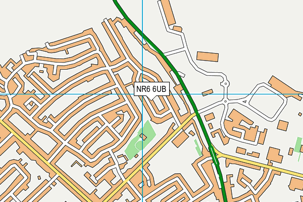 NR6 6UB map - OS VectorMap District (Ordnance Survey)
