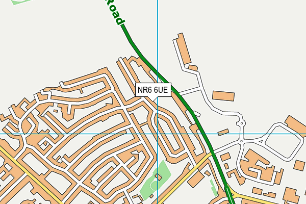 NR6 6UE map - OS VectorMap District (Ordnance Survey)