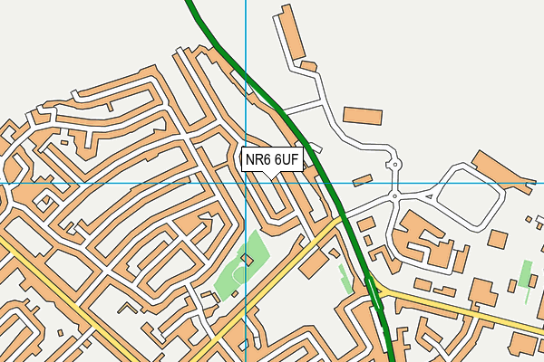 NR6 6UF map - OS VectorMap District (Ordnance Survey)