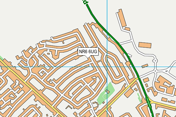 NR6 6UG map - OS VectorMap District (Ordnance Survey)