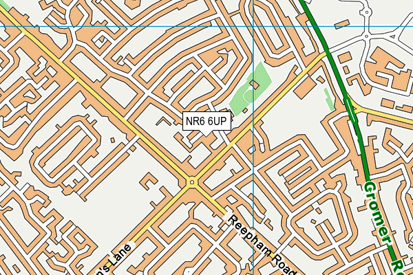 NR6 6UP map - OS VectorMap District (Ordnance Survey)
