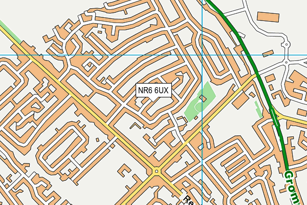 NR6 6UX map - OS VectorMap District (Ordnance Survey)