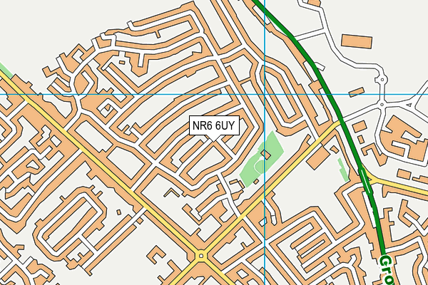 NR6 6UY map - OS VectorMap District (Ordnance Survey)