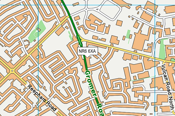 NR6 6XA map - OS VectorMap District (Ordnance Survey)