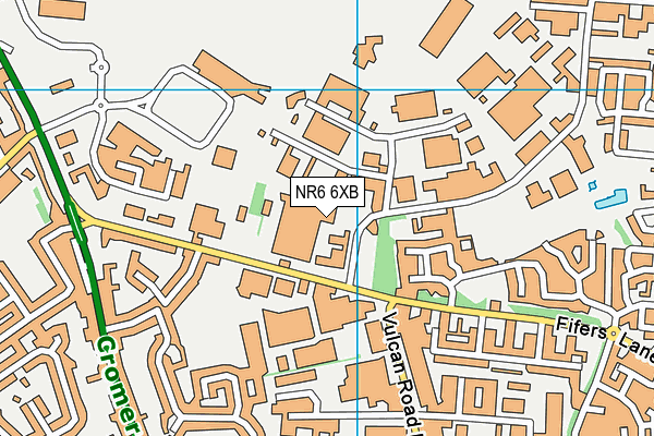 NR6 6XB map - OS VectorMap District (Ordnance Survey)