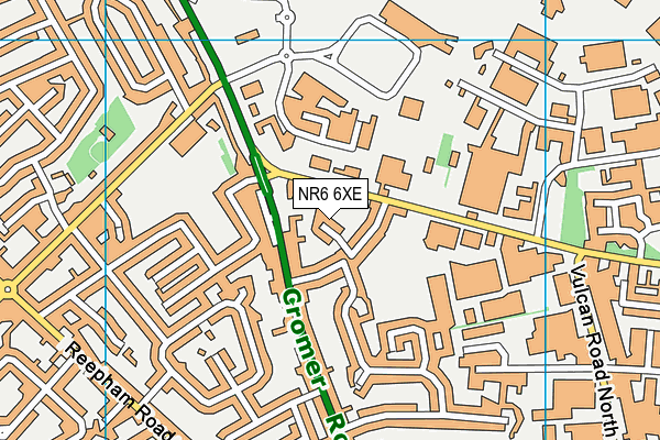 NR6 6XE map - OS VectorMap District (Ordnance Survey)