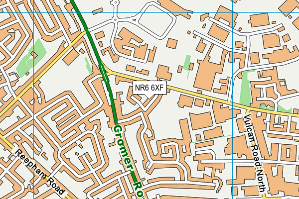 NR6 6XF map - OS VectorMap District (Ordnance Survey)