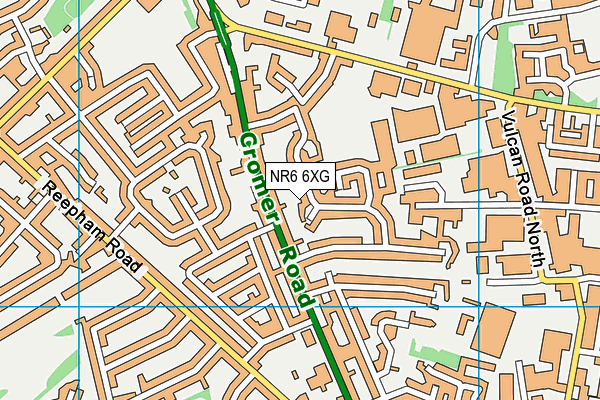 NR6 6XG map - OS VectorMap District (Ordnance Survey)