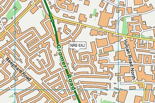 NR6 6XJ map - OS VectorMap District (Ordnance Survey)