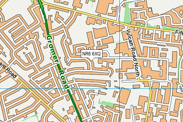 NR6 6XQ map - OS VectorMap District (Ordnance Survey)